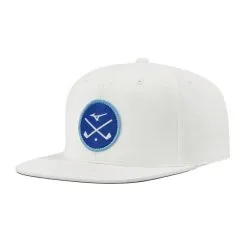 Mizuno Crossed Clubs Snapback White Cap