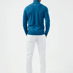 J.Lindeberg J. Lindeberg Kian Zipped Golf Sweater Moroccan Blue -Drivers Sales gmkw05761 o287 d 800x
