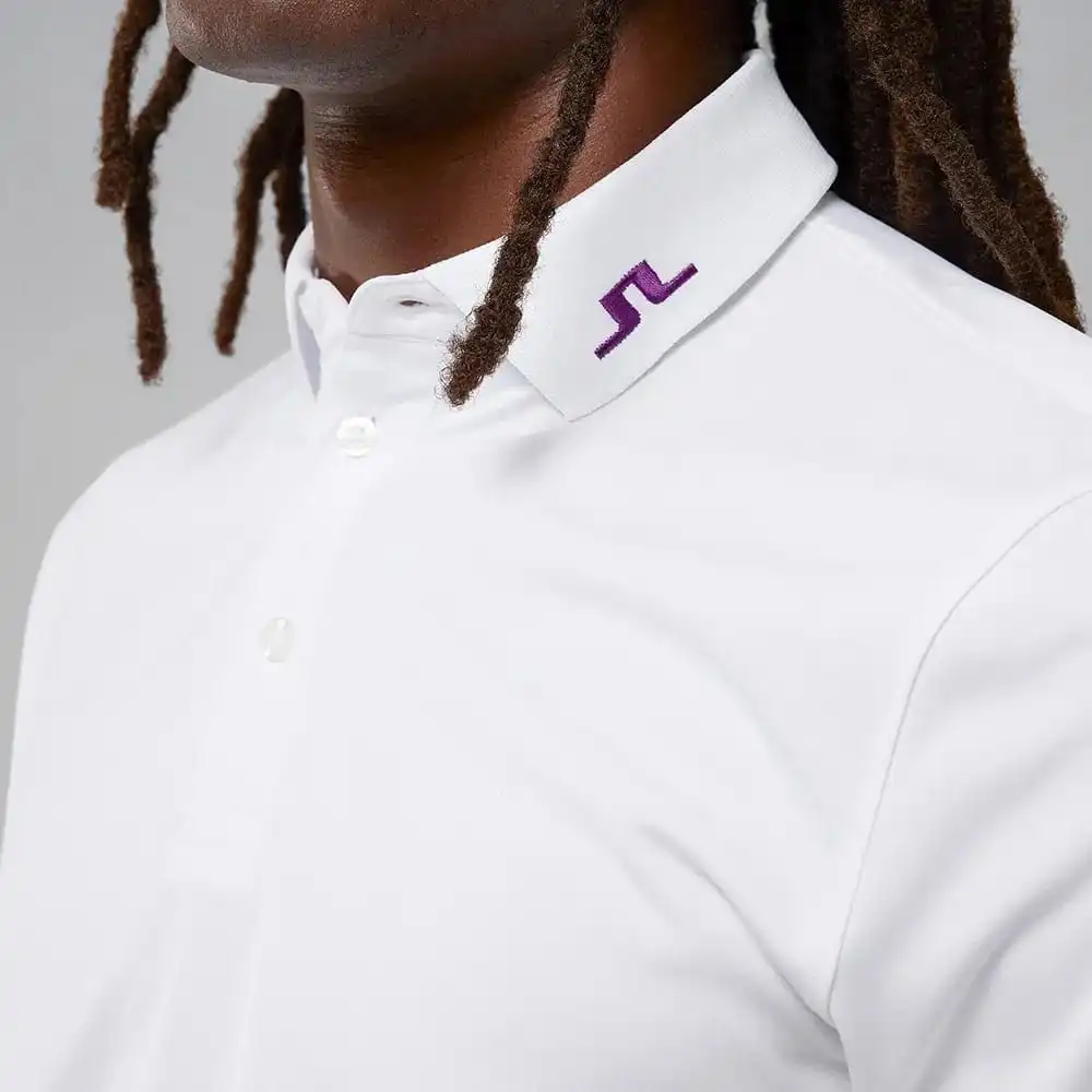 J.Lindeberg J. Lindeberg Heath Regular Fit White Polo 2 J.Lindeberg J. Lindeberg Heath Regular Fit White Polo - Image 2