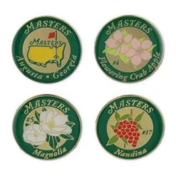 Masters 4-Pack Floral Ball Marker Set