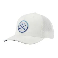 Mizuno Crossed Clubs Mesh White Cap